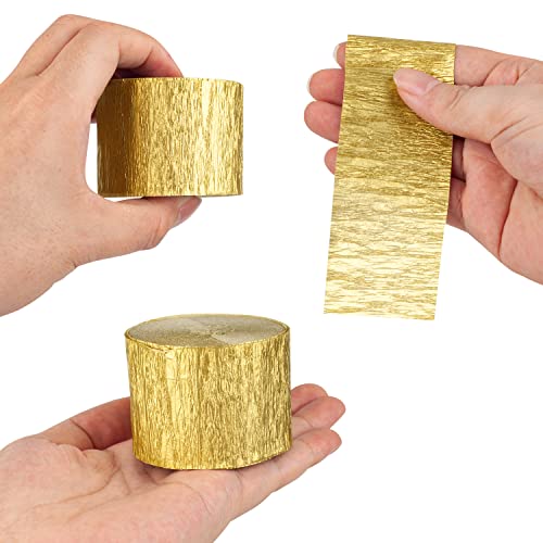 Tkejzu Crepe Paper Streamer Blue And Gold Party Decorations 492 Feet 6 Rolls Navy Blue Gold Ivory White Tassels Streamers For Graduation Wedding Baby Shower Bridal Shower Bachelorette Party Supplies #TOP3