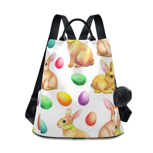 Sac à dos de voyage pour femme à motif lapins parfait pour l'école