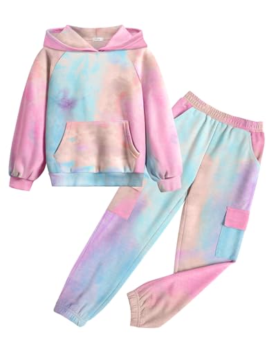 Image of Arshiner 2 Pieces Girls Outfits Fall Sweatsuits Sweatshirts and Sweatpants