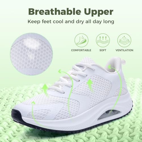 Image of Autper Plantar Fasciitis Shoes Women Walking Arch Support Tennis Casual Athletic Nurse Orthotic Sneakers for Foot Pain Relief