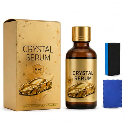 Crystal Serum, Advanced Graphene Crystal Serum Ceramic Coating for Cars, 9H Graphene Enhance Shine Up to 5 Years Protection (1)