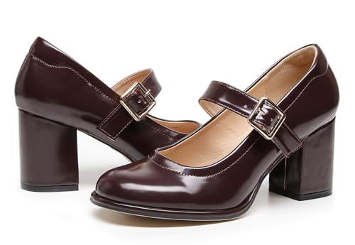Image of VenusCelia Women's Mary Jane Pump Heeled Shoe