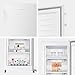Fridgemaster MTZ55153E Freestanding Upright Freezer, 165 Litres, 143 cm Tall, 4 Star Freezer Rating, 55cm width, E Rated in White