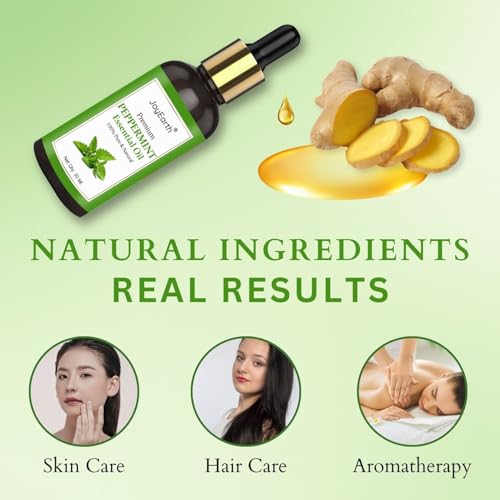Image of JOYEARTH Peppermint Essential Oil For Hair, Skin, Massage 30 ml (Pack of 1)