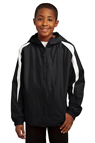 SPORT-TEK Youth Fleece-Lined Colorblock Jacket
