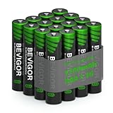 BEVIGOR Rechargeable AAA Batteries, 1100 mAh High Capacity, LSD Low Self Discharge Technology, 1.2V NiMH AAA Batteries,Telephone Batteries, Long-Lasting Triple AAA Rechargeable Batteries 16 Count