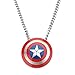 Marvel Captain America Civil War Shield Logo Anhänger Edelstahl Halskette