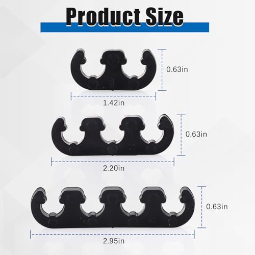 B4B Bang 4 Buck BB-10205006 12 Pcs Spark Plug Wires Separator Divider Kit Ignition Wire Separators Holder Black Wire Loom thumb #2