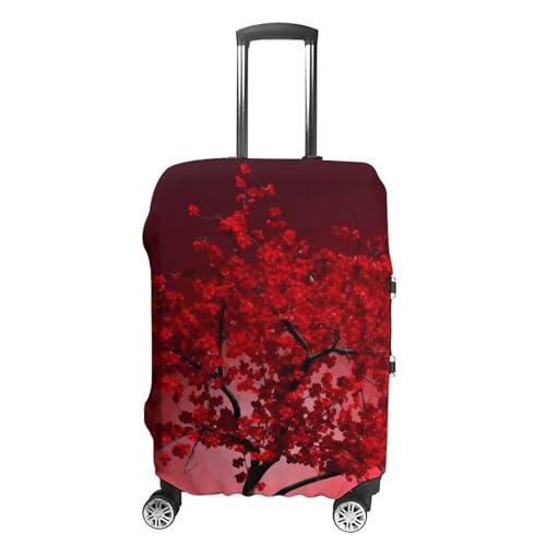 Carry on Luggage Cover Red Cherry Blossom Suitcase Covers for Luggages Tsa Approved Travel Luggage Sleeve Protector Elastic Suitcase Protector Anti-Scratch Washable Fits 19-30 Inch Case -XL
