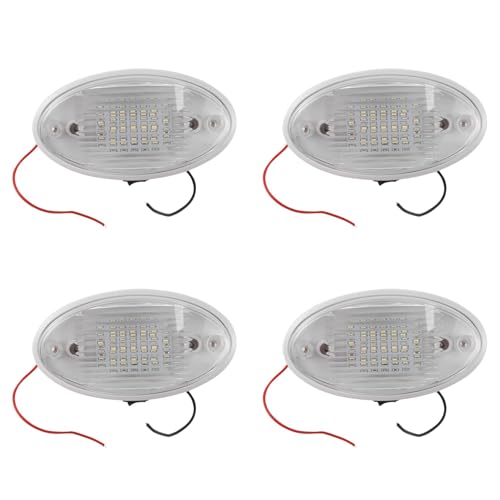 Bloepum 4X 12V LED Light with Switch Caravan Motorhome Boat Awning Annex Tunnel Boot White