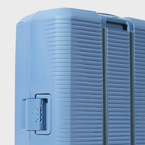 Image of CARLTON Locke Check-in Trolley Bag, 77.5cm | Large | Hardsided Luggage| Smooth 8-Wheel Suitcase| TSA Lock with Anti Theft Zipper | Multipocket Convipack | 5-Year International Warranty (Light Blue)