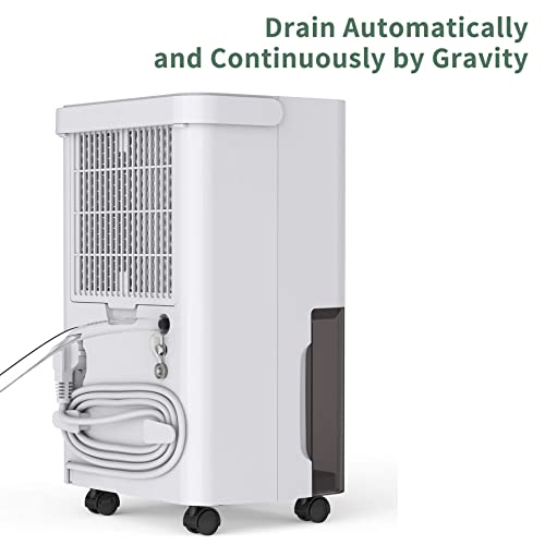 Uhome 30 Pint Dehumidifier - 1500 Sq Ft Dehumidifiers For Basement With Activated Carbon Filter, Humidity Sensor, Auto Shut Off, Continuous Drainage Hose - Ideal Dehumidifiers For Home #TOP5