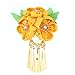 Amosfun Japanese Hairpin Kimono Flower Hair Clip Kanzashi Flower Hair Tie Band Clip for Women Girls (Yellow)