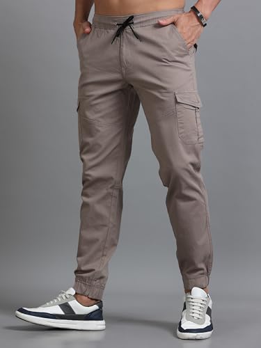 Image of U.S. Pitchers Mens Twill Laffer Cargo Joggers I 6 Pocket Utility Pants I Stylish Comfort Fit I 12 Colors I Sizes 30 to 38