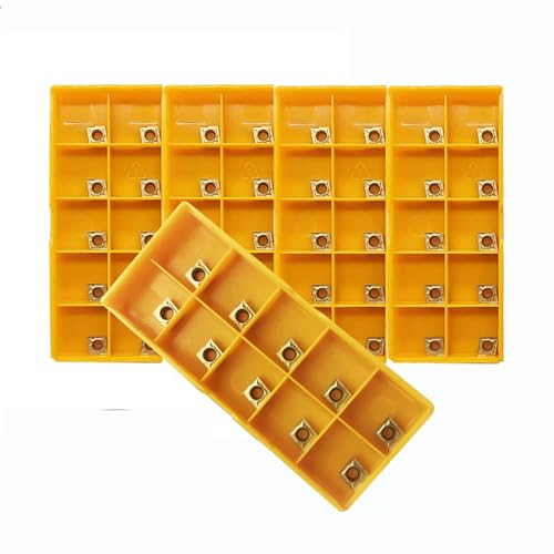 Image of 50PCS CCMT21.51 CCMT060204 Carbide Turning Inserts,CCMT Insert Insert Mutilayer Coated Lathe Replacement Inserts for Lathe Turning Tool Holder Boring Bar Inserts