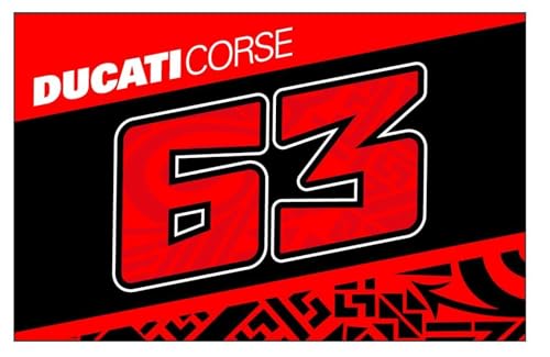 Drapeau Bagnaia Ducati accessoire de supporter idéal pour vibrer à chaque virage du Grand Prix