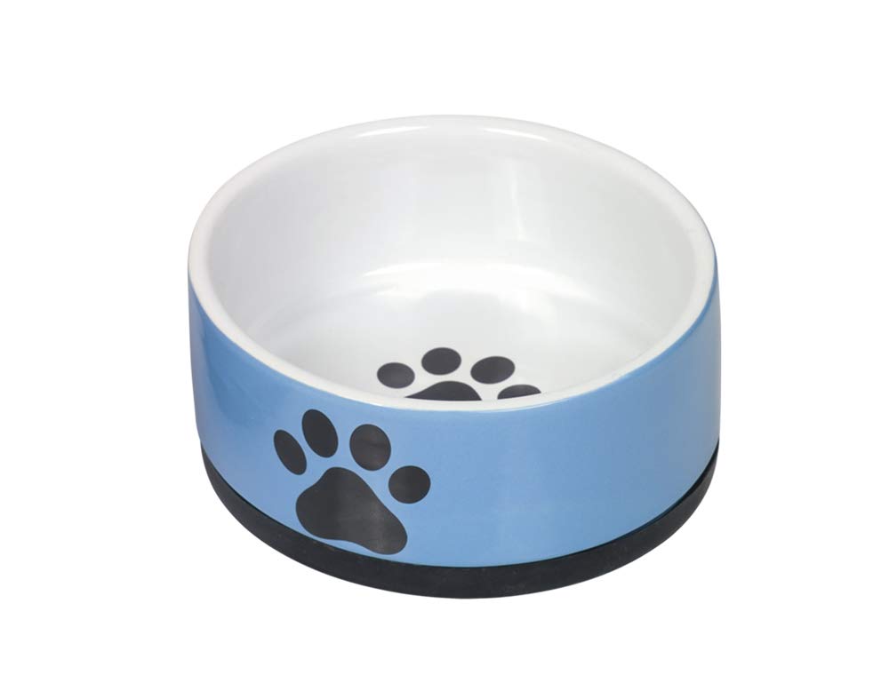 Nobby Ceramic Bowl Paw Blue Diameter 14 x 6.5 cm 0.4 L Pack of 1