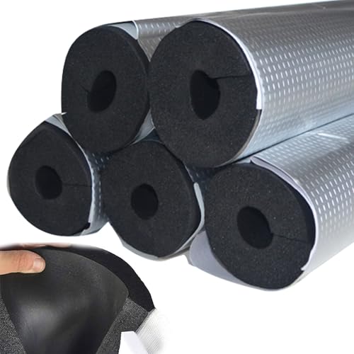 フォームアルミホイルパイプ 絶縁パイプ 断熱材 用 エアコン配管 凍結防止 難燃性 取付簡単 セルフシール 自己接着 水道管断熱綿カバー 水道管ラップ 内径22/27/34/43/48/60/76/89/110/114/120mm 厚さ 20/30mm 長