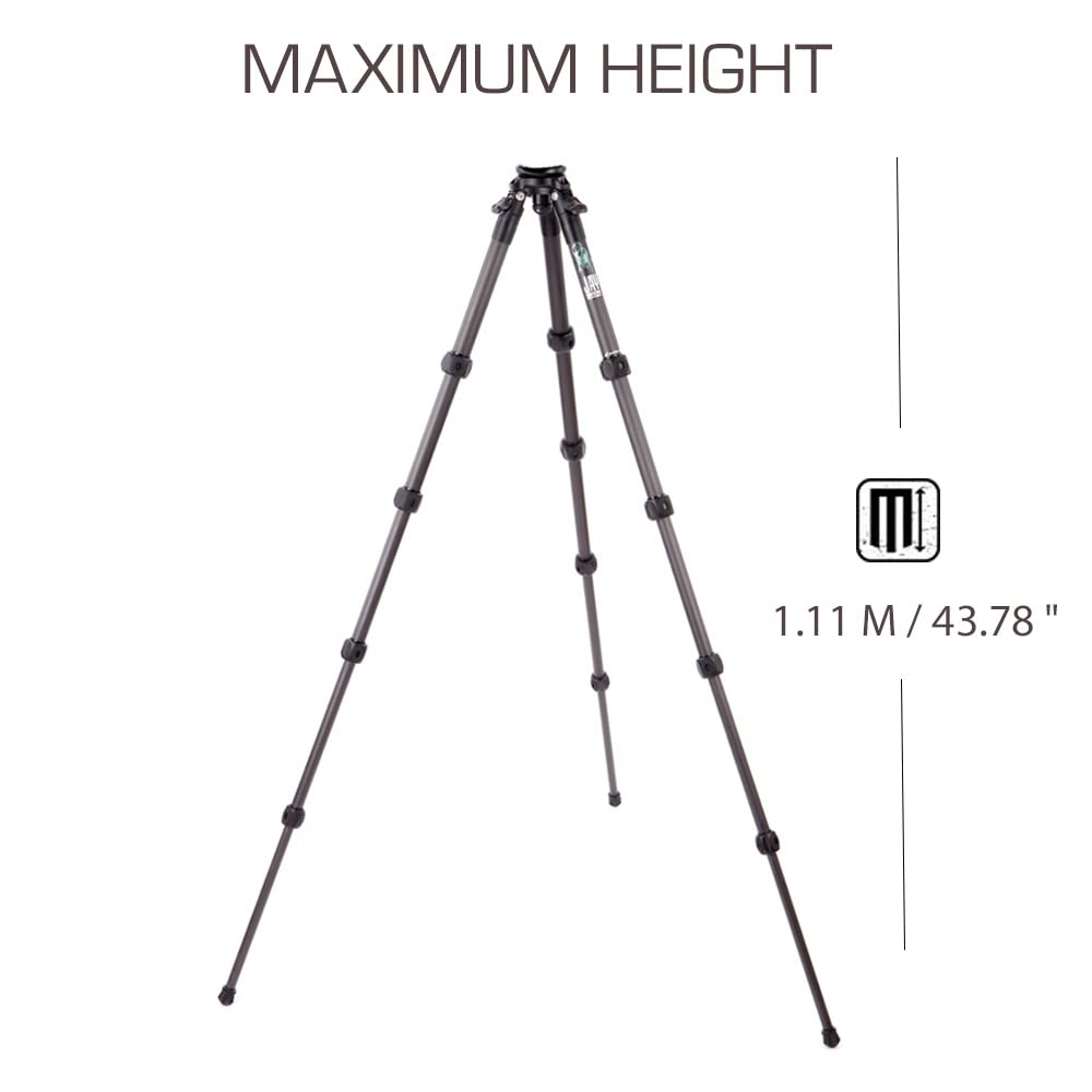 3 Legged Thing Legends Jay Carbon Fibre Levelling Base Tripod - Adjustable Camera and Video Levelling-Base Travel Tripod with 3 Detachable Legs - Darkness (Matte Black) (JAYDARK)