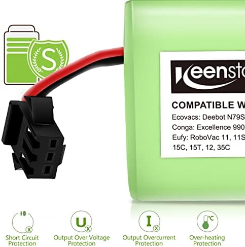 Keenstone Replacement Battery for Eufy RoboVac 11C, 2600mah Li-Ion Rechargeable Battery, Compatible wit Eufy RoboVac 11 11C 11S MAX RoboVac 30 30C 35C 12 15T 15C 15C MAX Conga 990 DEEBOT N79S N79
