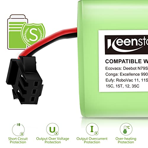 Image of Keenstone Li-Ion Battery 2600 mAh 14.4 V for Bagotte BG600 BG700 IKOHS Netbot S14 S15 Eufy RoboVac 11 11S 11S Max 30 30C 35C 12 15C 15C Max Deebot 605 N79S Conga Excellence 9 34 /36 0