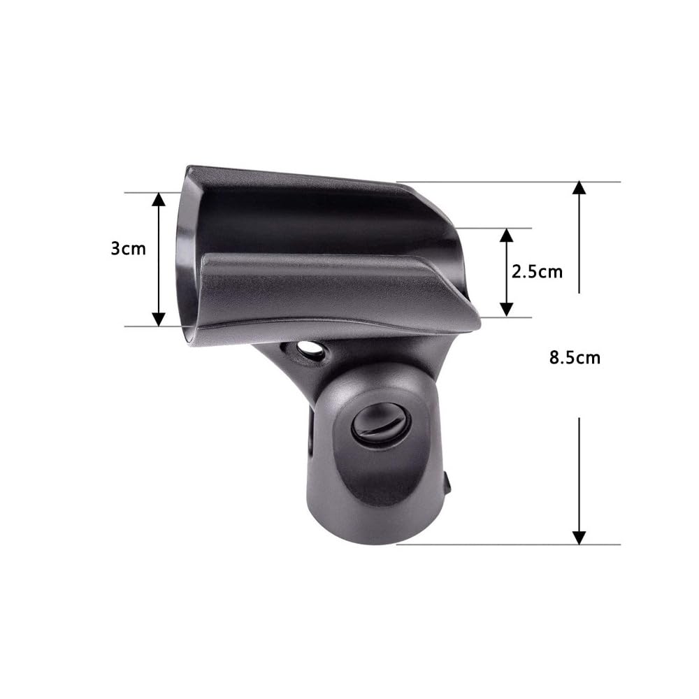 Generic A25D Mikrofon-Clips Klemmhalter Ersatz für Shure BETA 58A Gesangsmikrofon, 2 Stück