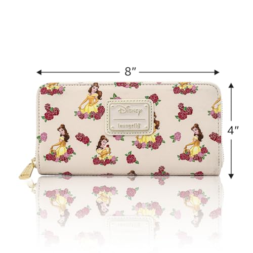 Loungefly Beauty and the Beast Belle AOP Rose Faux Leather Wallet4