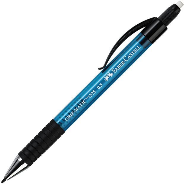 Faber-Castell Grip Matic 1375 - Portaminas (0,5 mm, 10 unidades), color azul