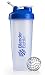 BlenderBottle Classic Loop Top Shaker Bottle, 32-Ounce, Clear/Blue