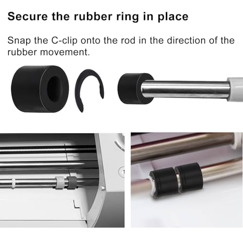 BOXOB 33 Packungen Gummiwalzen Ersatzset für Maker, Gummiwalzen Ersatz mit Befestigungsklemmen Schraubenschlüssel Schraubendreher Zange Verhindert Verschieben Kompatibel mit Maker