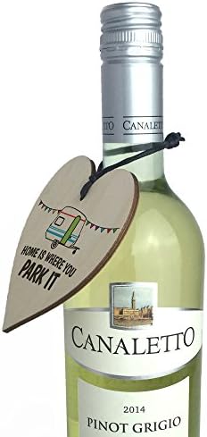 RED OCEAN Home Is Where You Park It Novelty Wooden Heart Plaque Caravan Hanging Gift Sign