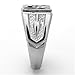 YVO Men's Personalized Stainless Steel Masonic Lodge Freemason Ring - Stainless Steel - Size 12