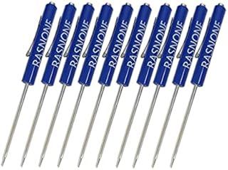 RASNONE 10pcs Magnet Top and Pocket Clips Pocket Screwdriver Strong Magnetic Slotted Mini Screwdriver Blue