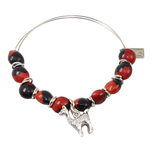 Image of EVELYN BROOKS Adjustable Bangle Bracelet (Multiple Charm Styles) for Women-w /Meaningful Good Luck Seed Beads - Handmade Jewelry | Great Gifts for Teen Girl Gifts & Great Addition to Girls Jewelry