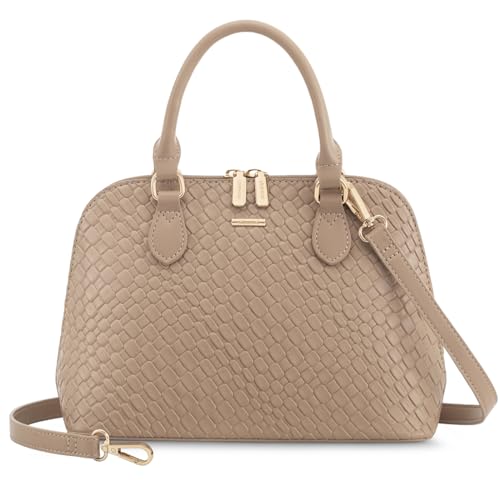 LOVEVOOK Small Purse Crossbody Bags for Women Fashion Satchael for Dating Travel Casual,Woven/Apricot