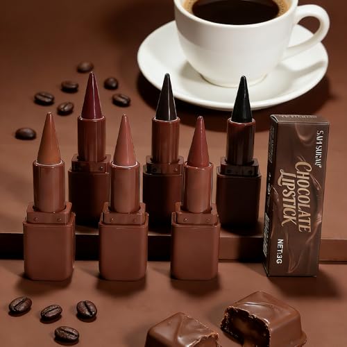 Image of BAISEN DIARY 2-in-1 Gradient Lip Liner and Lipstick Lip Combo Set - Achieve Flawless Contour and Gradual Ombre Effect with Easy-to-Use Crayon Form and Cone Tip (03 Mocha Cream, 1)