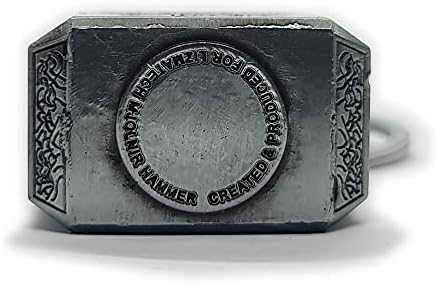 Thor Hammer Mjolnir Keyring Ornament 100g each Exclusive Solid Single Piece Won't Snap (Silver & Brown)