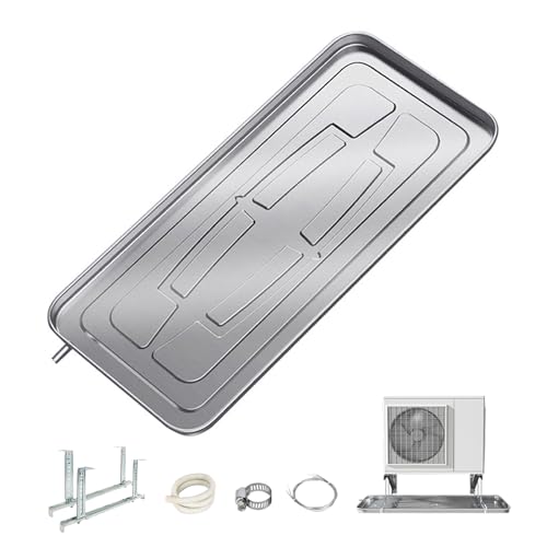 Bandeja de drenaje de condensado de acero inoxidable con soportes de CA 1