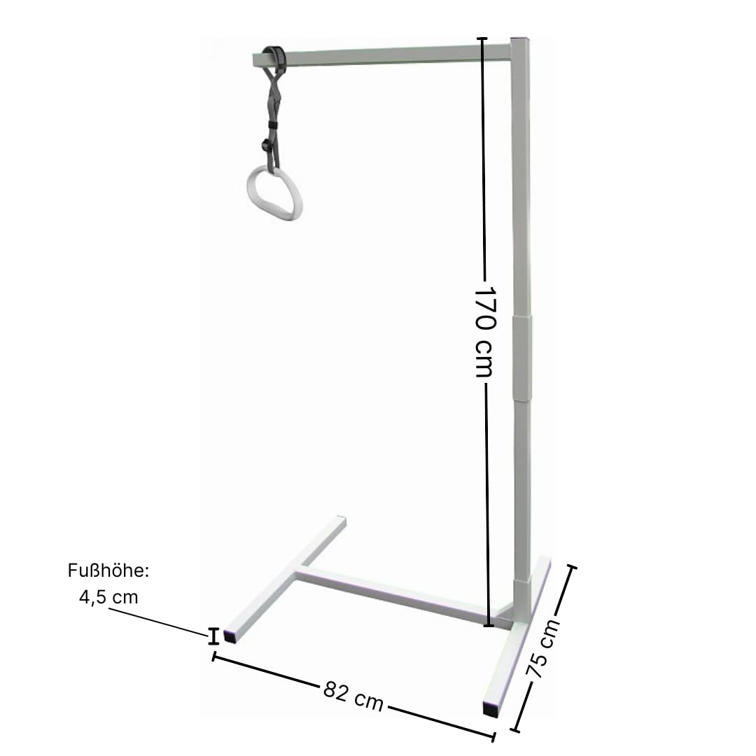ATC Handels GmbH Elevador de cama, fuelle de cama, ayuda para levantarse – Altura 170 cm – Carga máxima aprox. 90 kg – Altura y longitud ajustable al levantarse