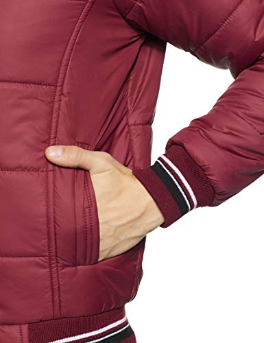Image of Qube By Fort Collins Men's nylon Standard Length Regular Fit Quilted Bomber Jacket - Winter Warm, Insulated, Ribbed Cuffs, and Stylish Design