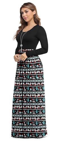 Image of VIISHOW Women's Long Sleeve Loose Plain Maxi Dresses Casual Long Dresses with Pockets
