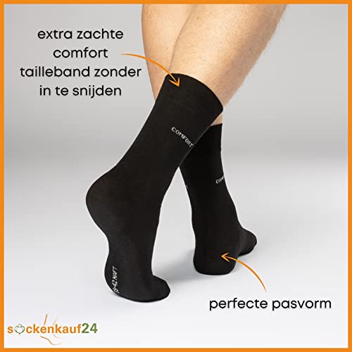 10 Paar Comfort Sokken zonder Elastiek & zonder Naad Heren & Dames Katoen Comfortband - Afbeelding 6