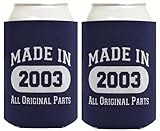 21st Birthday Gift Coolie Made 1997 Can Coolers Coolies 2 Pack Navy