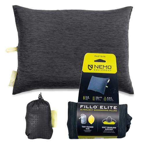 Nemo Equipment Fillo Elite Ultralight Backpacking Pillow - Black...