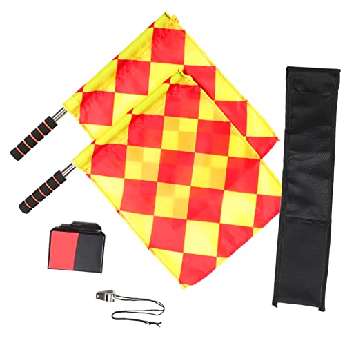 Banderas de Árbitro para Fútbol con Silbato Ligero y Durable miniatura 1