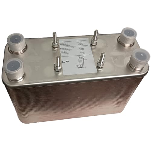 5"x12" Brazed 80 Plate Heat Exchanger Outdoor Wood Furnace [1-1/4" MPT]