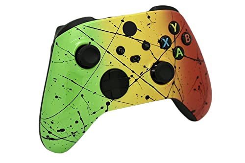 Image of Hand Airbrushed Fade Custom Controller Compatible with Xbox Series X /S & Xbox One (Series X /S Rasta Fade)