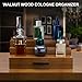 Sueuapp Walnut Wood Cologne Organizer for Men 3 Tier Cologne Stand,Wooden Cologne Holder Display Shelf with Hidden Compartment and Drawer,Perfume Organizer Great Gift for Men