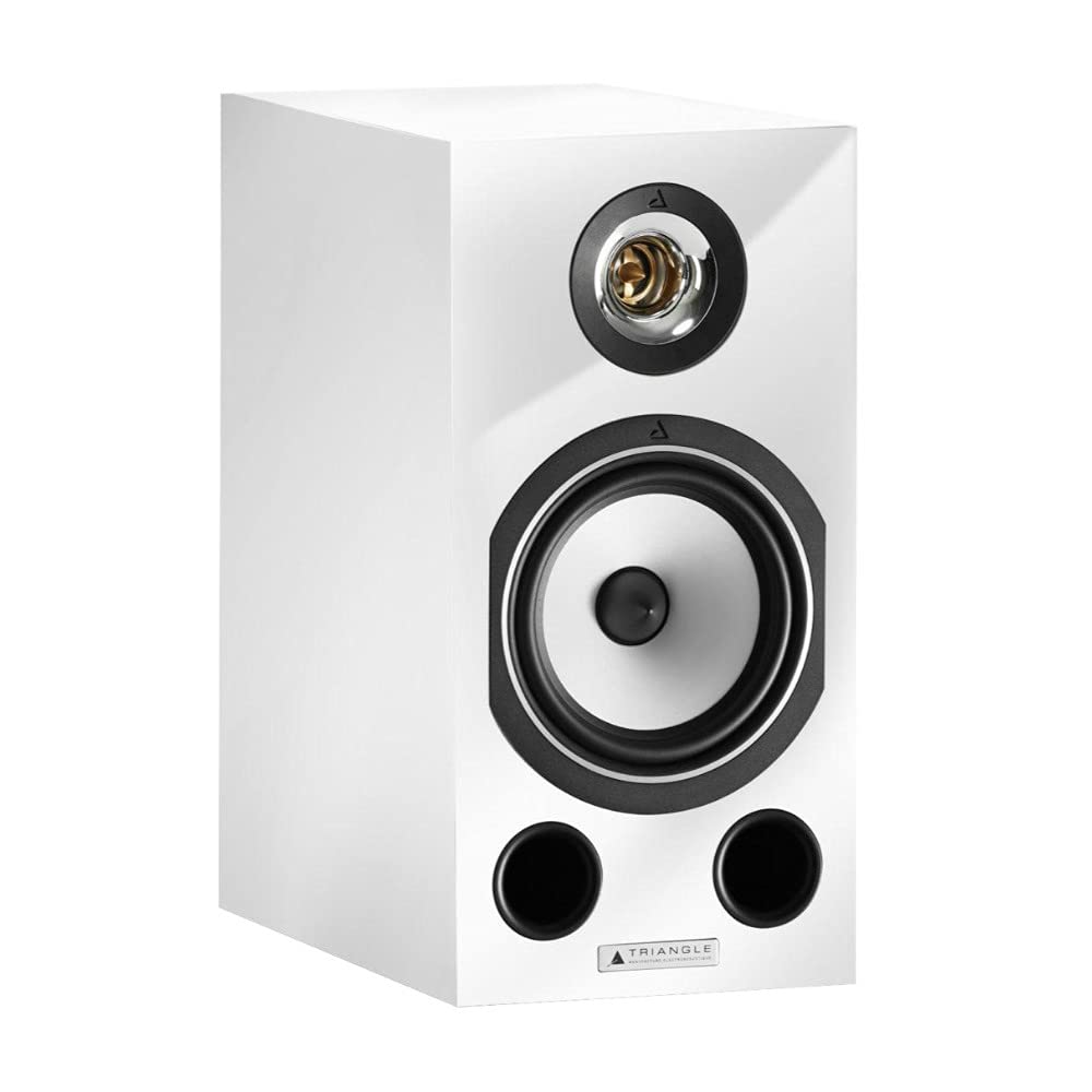 triangle Esprit Comete Ez Hi-Fi Bookshelf Speakers, White High Gloss, Pair