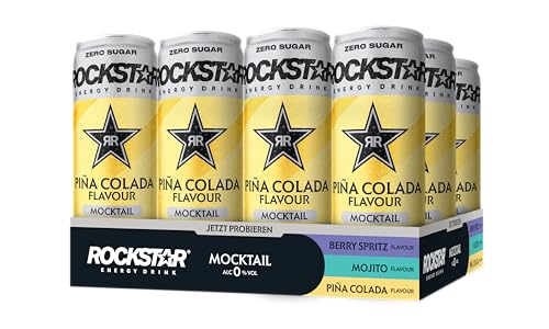 Rockstar Energy Drink Mocktail Piña Colada Zero Sugar, 12x330ml – 0,0% – Ansicht 4